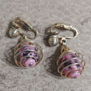 Vintage Stone Swirl Earrings